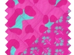 Quilted fabric ex2608 fuchsia leopard quilt