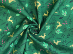 Cotton fabric ex2560 christmas mini green deer
