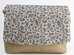 Large shoulder bag base gold large corduroy