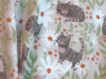 Cotton fabric ex2581flower kittycat