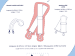 Narrow shoulder strap toile de biche