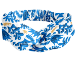 crossed headband passion bleue