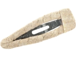Fabric hair clip  glitter linen
