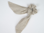 Short tail scrunchie  glitter linen