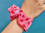Scrunchie ladybird gingham