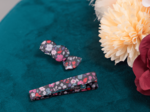 Croco Fabric Hair Clip romance fleurie