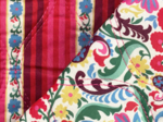 Quilted fabric ex2645 matelassé folk multicolore