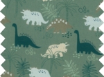Coated fabric jurassic dino
