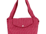 Tote bag with a zip silver fuchsia