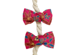 Small bows hair clips badiane framboise