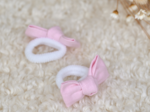 Small elastic bows light pink