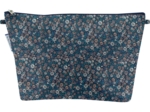 Cosmetic bag with flap paquerette marine