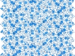 1 m fabric coupon blue and cream flowers