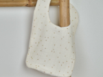 Bib - Baby size gaze pois or écru
