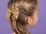 Bow tie hair slide gypso ocre