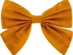 Bow tie hair slide ochre