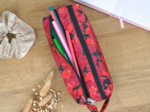 Double compartment school kit féérie fuchsia