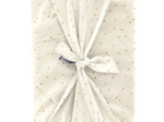 Furoshiki tall 73 x 73 gaze pois or écru