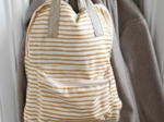 Gaby small backpack rayé or blanc