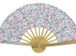 Hand-held fan pastel fleuri