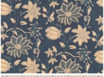 Cotton fabric ex2513 denim blue indian flower
