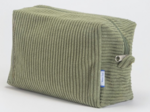 Rectangular toiletry bag khaki large corduroy