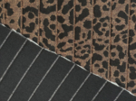 Jacquard fabric mocha quilted leopard