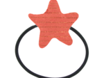 Pony-tail elastic hair star coral lurex gauze
