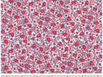 Cotton fabric rouge corolle