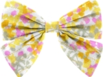 Bow tie hair slide mimosa jaune rose