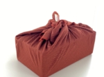 Furoshiki medium 48x48 lurex terracotta gauze