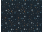Cotton fabric flakes and copper dots navy