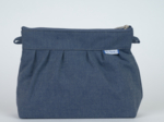 Pleated clutch bag jean back