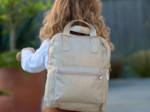Gaby small backpack golden linen