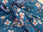 Furoshiki medium 48x48 fleuri nude ardoise