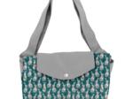 Tote bag with a zip bunny