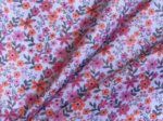 Coated fabric ex2649 fleuri ciel rose orange