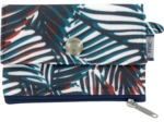 zipper pouch card purse feuillage marine
