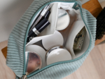 Rectangular toiletry bag lichen corduroy