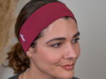 Stretch jersey headband  burgundy