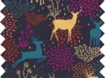 Cotton fabric ex2240 multicolored deer