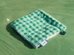 Makeup Remover cotton green mint gingham