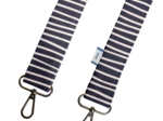 Narrow shoulder strap striped  ivory navy