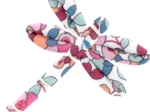 Dragonfly hair slide boutons rose