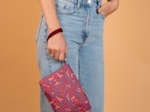 Coton clutch bag badiane framboise