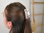 Small Classic Hair Clip glossy beige