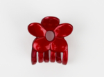 Small Flower Hair Clip glossy red