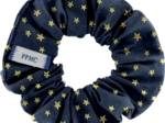 Small scrunchie navy gold star