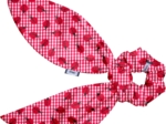 Short tail scrunchie ladybird gingham