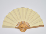 Hand-held fan yellow stripes